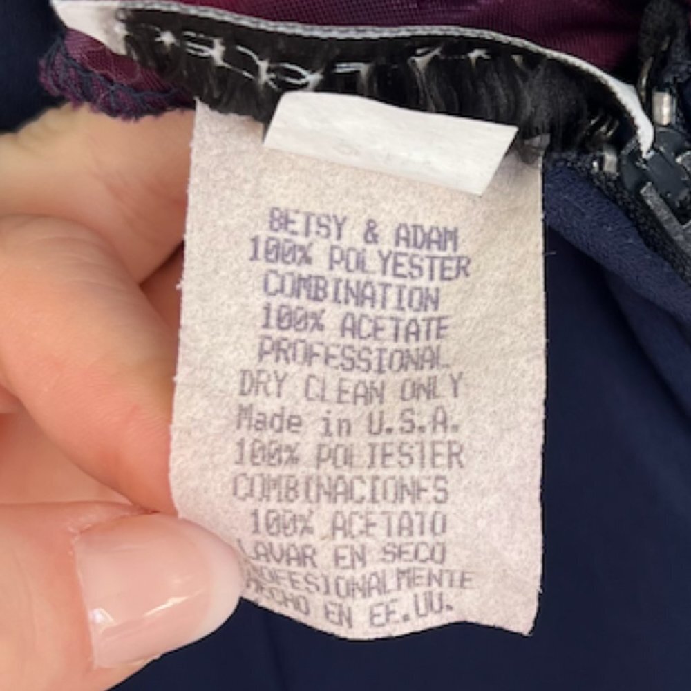 Vintage Navy Gown - Picture 11 of 16